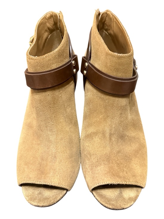 Vince Camuto Shoes - Vince Camuto Signature Nikoletta Suede Peep Toe Booties Women’s 9.5M
